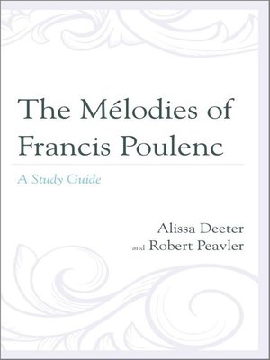 cover image of The Mélodies of Francis Poulenc